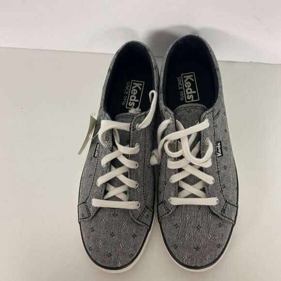 NWT Womens Keds Maven Chambray Diamond Shoes Sneakers Size 7.5 Black/Gray/White - Picture 6 of 13
